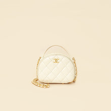 Chanel White Mini Chic Riviera Top Handle Vanity Case