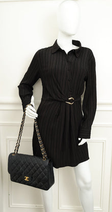 Chanel Black Classic Double Flap Jumbo Bag