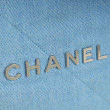 Chanel Blue CC Denim Chanel 22 Small Hobo Bag