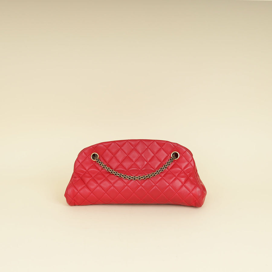 Chanel Red Just Mademoiselle Bowling Bag