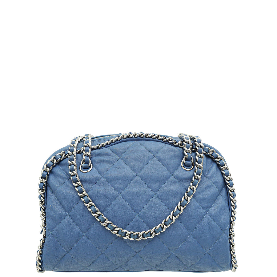 Chanel Blue Chain Around Bowler Bag