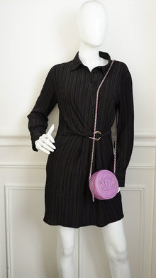 Chanel Purple Round CC Filigree Crossbody Bag