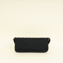 Chanel Black CC Chocolate Bar Cotton Studded Jersey Shoulder Bag