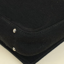 Chanel Black CC Chocolate Bar Cotton Studded Jersey Shoulder Bag
