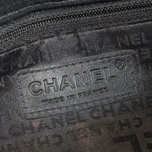 Chanel Black CC Chocolate Bar Cotton Studded Jersey Shoulder Bag
