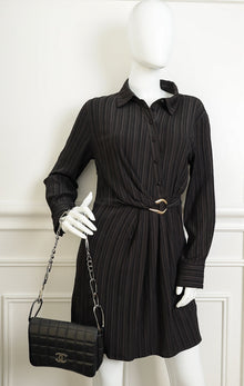Chanel Black CC Chocolate Bar Flap Chain Bag