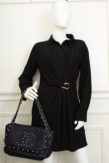 Chanel Dark Blue CC Obsession Pearl Flap Bag