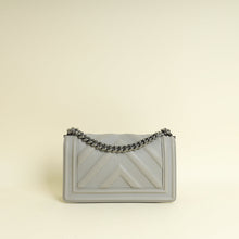 Chanel Grey Le Boy Chevron Medium Flap Bag