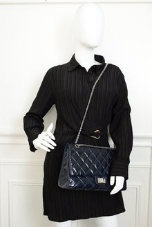 Chanel Navy Blue 2.55 Reissue Double Flap 227 Bag