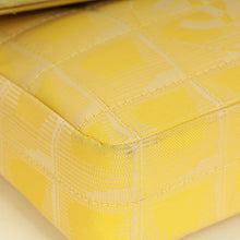 Chanel Yellow CC Chocolate Bar New Travel Lin East West Flap Bag