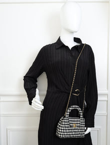 Chanel Bicolor Houndstooth Mini Kelly Bag