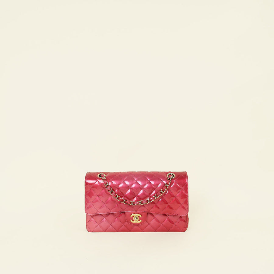 Chanel Raspberry Classic Medium Double Flap Bag