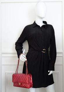 Chanel Raspberry Classic Medium Double Flap Bag