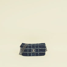Chanel Navy Blue CC Denim Triple Chain Bag