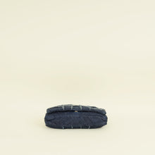 Chanel Navy Blue CC Denim Triple Chain Bag