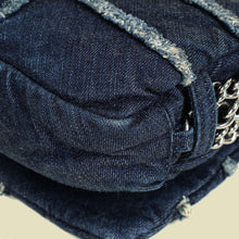 Chanel Navy Blue CC Denim Triple Chain Bag