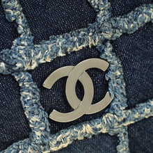 Chanel Navy Blue CC Denim Triple Chain Bag