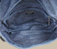 Chanel Navy Blue CC Denim Triple Chain Bag