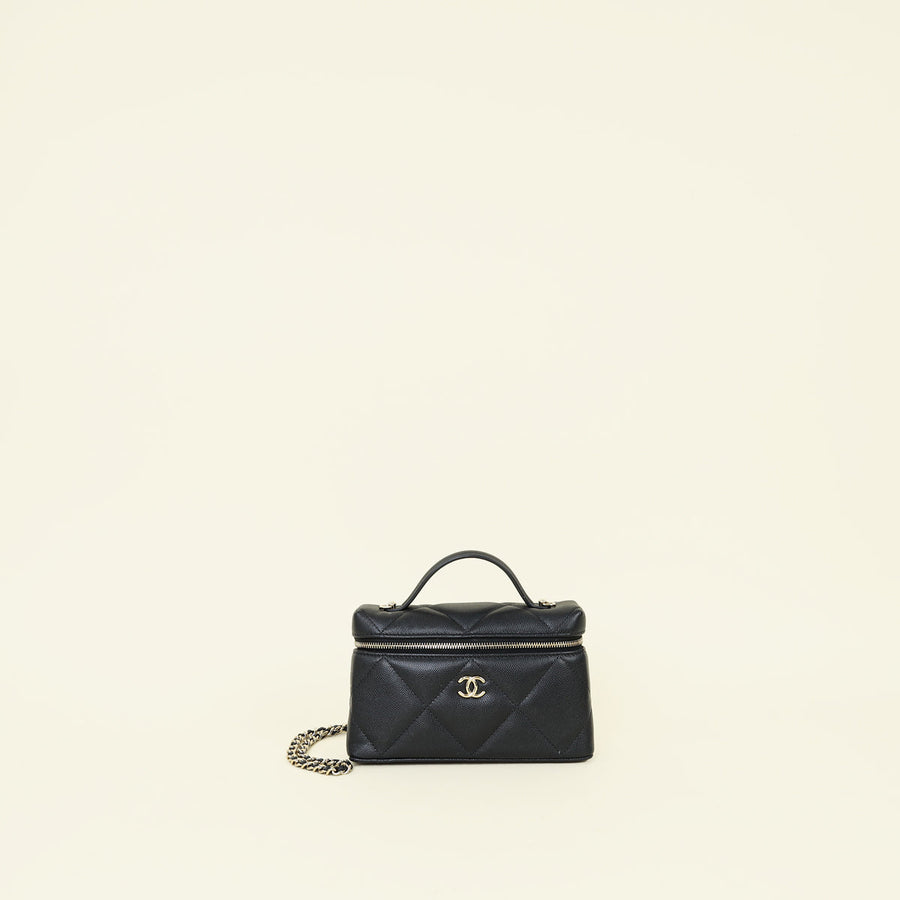 Chanel Black Slim Vanity w/Chain