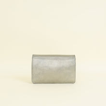 Chanel Metallic Gray Coco Mark Wallet on Chain