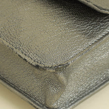 Chanel Metallic Gray Coco Mark Wallet on Chain