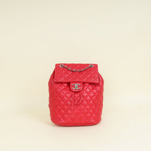 Chanel Red CC Classic Quilted Backpack Bag
