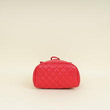Chanel Red CC Classic Quilted Backpack Bag