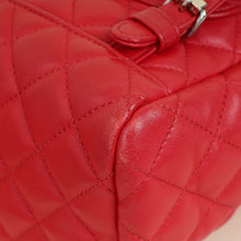 Chanel Red CC Classic Quilted Backpack Bag