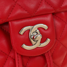 Chanel Red CC Classic Quilted Backpack Bag