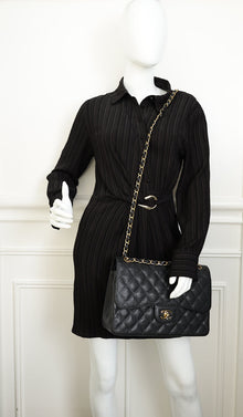 Chanel Black CC Classic Double Flap Jumbo Bag