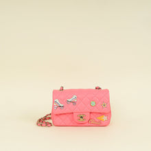 Chanel Pink Mini Rectangular Charms Applique Flap Bag