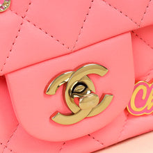 Chanel Pink Mini Rectangular Charms Applique Flap Bag