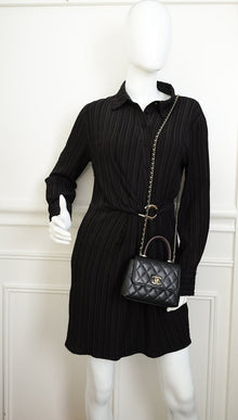 Chanel Black CC Coco Handle Micro Chain Bag