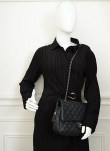 Chanel Black CC Easy Flap Jumbo Bag
