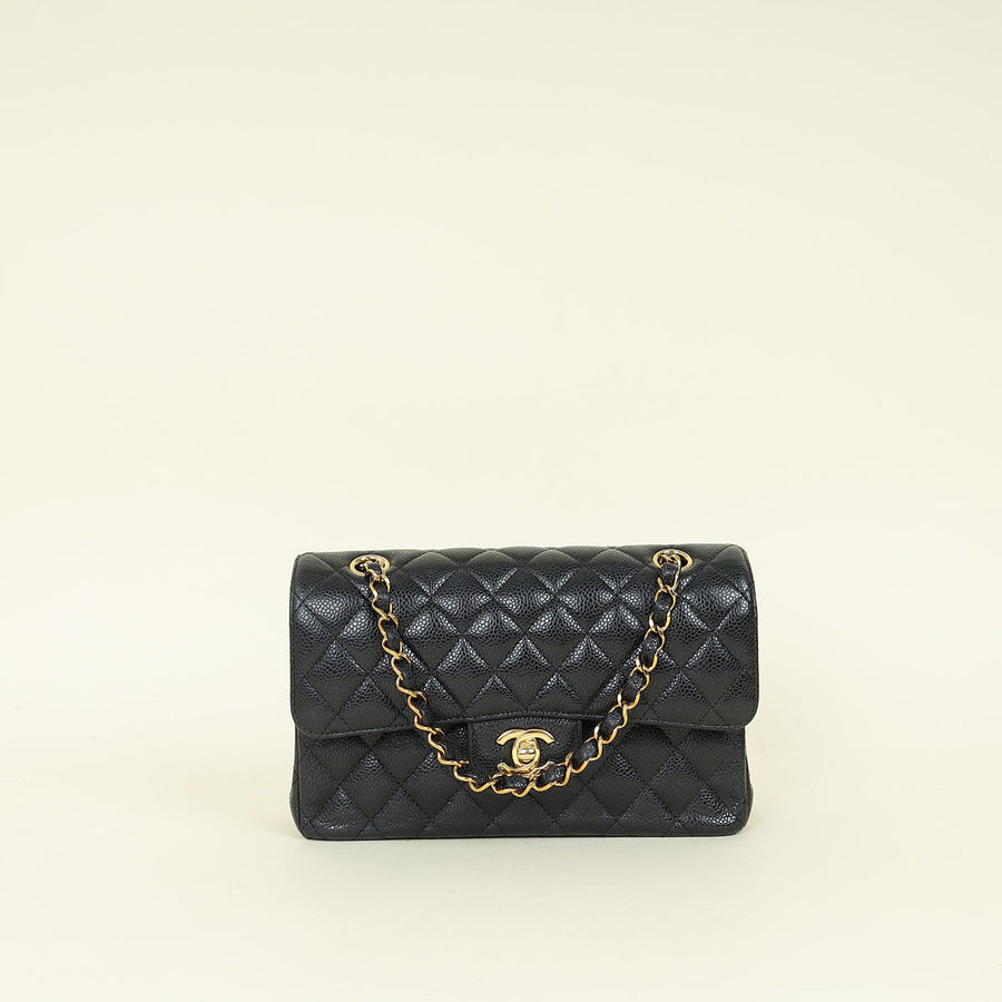 Chanel Black CC Classic Double Flap Small Bag
