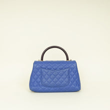 Chanel Royal Blue CC Caviar Top Handle Flap Bag