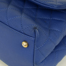 Chanel Royal Blue CC Caviar Top Handle Flap Bag