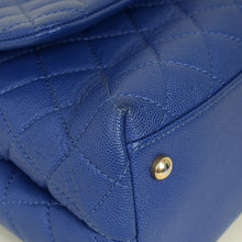 Chanel Royal Blue CC Caviar Top Handle Flap Bag