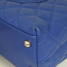 Chanel Royal Blue CC Caviar Top Handle Flap Bag