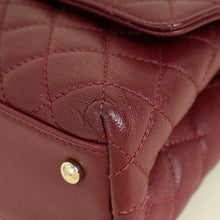Chanel Burgundy Coco Handle Small Bag