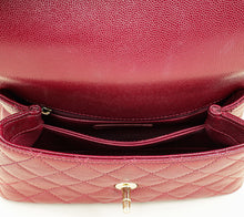 Chanel Burgundy Coco Handle Small Bag