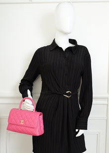 Chanel Fuchsia CC Coco Handle Bag