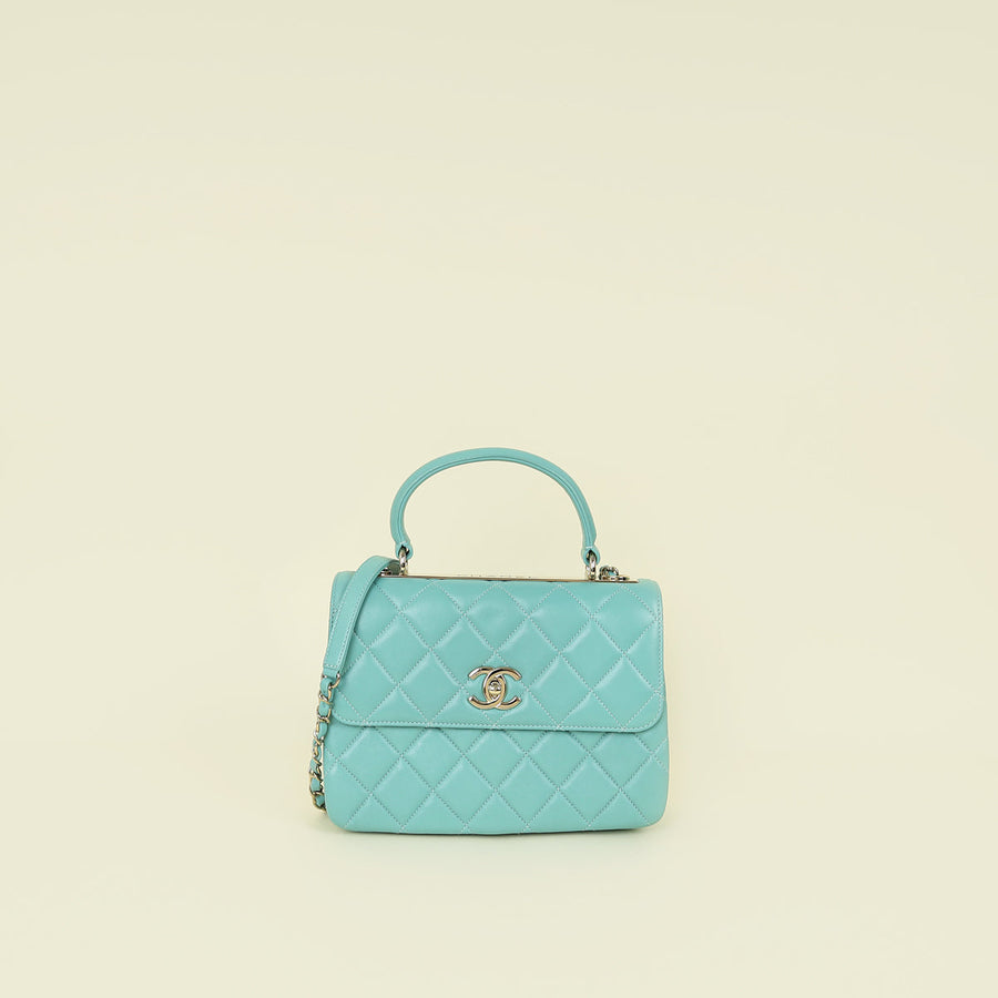Chanel Light Teal Trendy Flap Bag