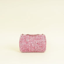 Chanel Pink Tweed Sequins Mini Rectangular Flap Bag