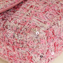 Chanel Pink Tweed Sequins Mini Rectangular Flap Bag