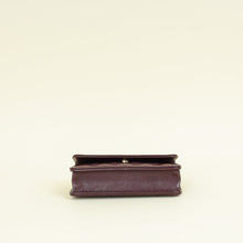 Chanel Burgundy Chain Detail Top Handle Phone Chain Bag