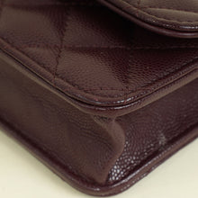 Chanel Burgundy Chain Detail Top Handle Phone Chain Bag