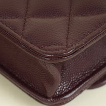 Chanel Burgundy Chain Detail Top Handle Phone Chain Bag