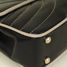 Chanel Bicolor Chevron Contrast Stitch Flap Bag