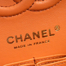 Chanel Peach Orange CC Classic Double Flap Small Bag